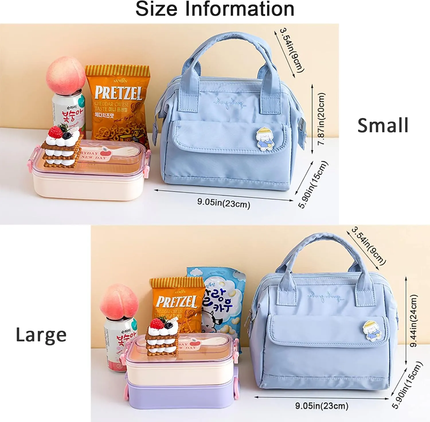 𝗞𝗮𝘄𝗮𝗶𝗶 𝗟𝘂𝗻𝗰𝗵 𝗕𝗮𝗴, Large Picnic Bag, Insulated Bag for Hot or Cold, Reusable Tote Bag, 𝗖𝘂𝘁𝗲 𝗔𝗲𝘀𝘁𝗵𝗲𝘁𝗶𝗰 𝗟𝘂𝗻𝗰𝗵 𝗕𝗮𝗴 for Women, Thermal/Cooler Handbag