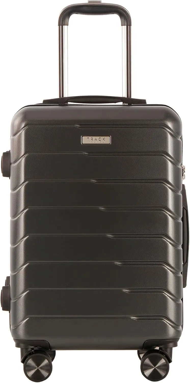 1 Piece Carry on Luggage ABS PC Hardshell TSA Lock Aluminum Trolley Spinner Wheels (Dark Grey, 1 Piece)
