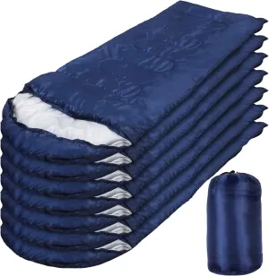 10 Pcs 0 Degree Camping Sleeping Bags Bulk for Adults Cold Weather Sleeping Bags 4 Season Warm Waterproof Lightweight with Compression Sack for Backpacking Hiking Travel Homeless