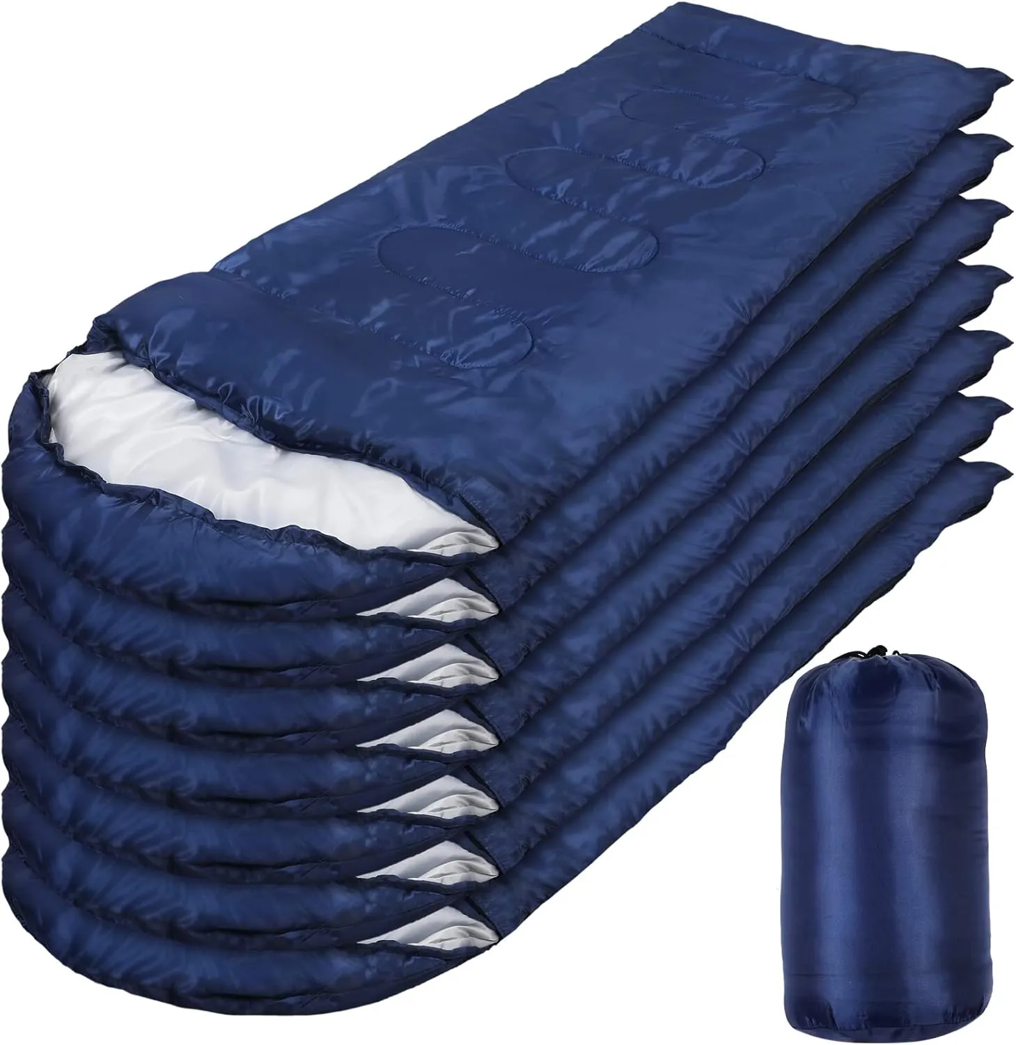 10 Pcs 0 Degree Camping Sleeping Bags Bulk for Adults Cold Weather Sleeping Bags 4 Season Warm Waterproof Lightweight with Compression Sack for Backpacking Hiking Travel Homeless