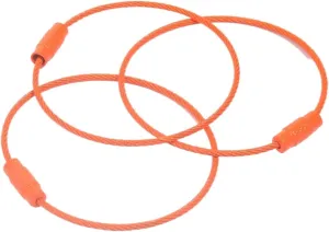 10PCS Colorful Stainless Steel Wire Keychain Ring Key Keyring Circle Rope Outdoor Camp Luggage Tag Screw Lock Gadget 15cm (Color : Orange, Size : 15cm 10pcs)