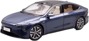 1:18 for High-end Nio Et7 Alloy Car Model Scene Ornament Collection Silver Static Display Scale Vehicles Toys