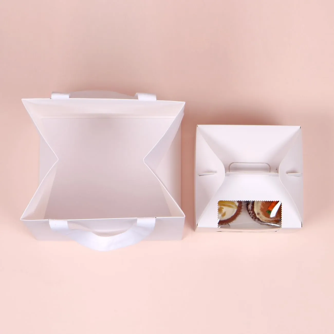 12pcs 9x7.9x9" (7) Square Medium Size, White Wide-bottom Gift Bags, Sturdy Durable Paper Bags for Flower Lunch Cake Box