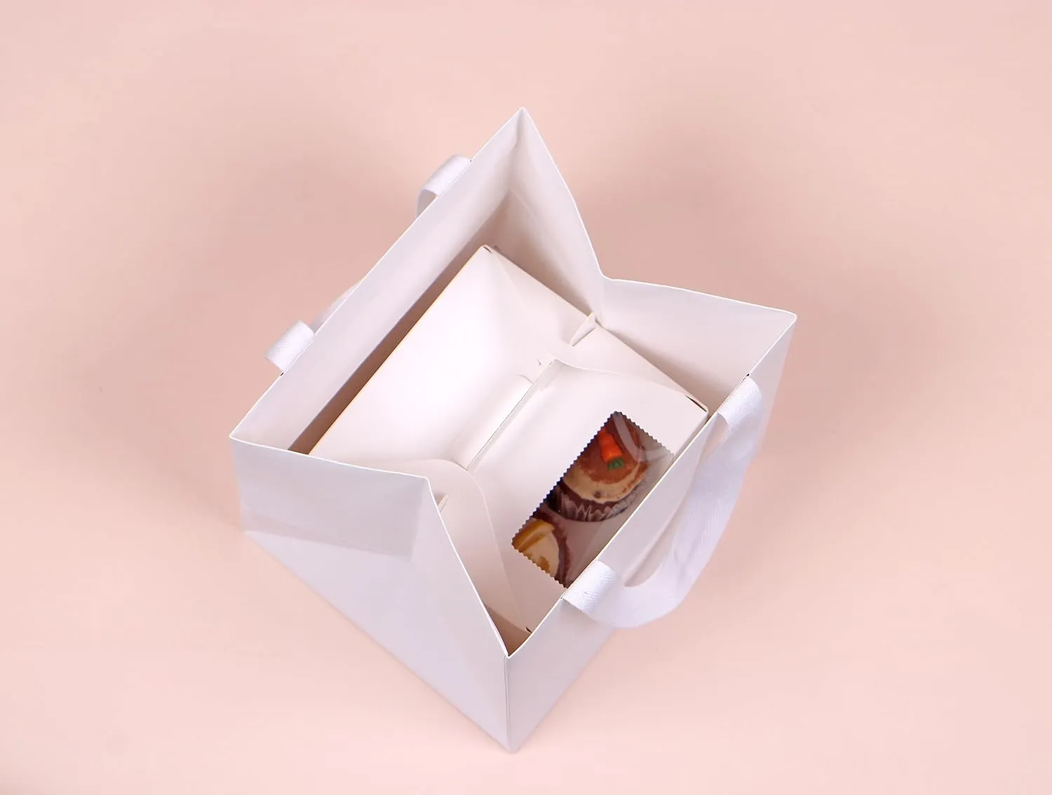 12pcs 9x7.9x9" (7) Square Medium Size, White Wide-bottom Gift Bags, Sturdy Durable Paper Bags for Flower Lunch Cake Box