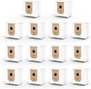 14 Pack T8 bags Compatible with Ecovacs Deebot Ozmo T8/T8  T8 AIVI, N8 Pro Plus/N8 Pro, DX93, DDX96 Vacuum Cleaner, Fit Yeedi Vac Station 2.5L Auto-Empty Station Garbage Collection.