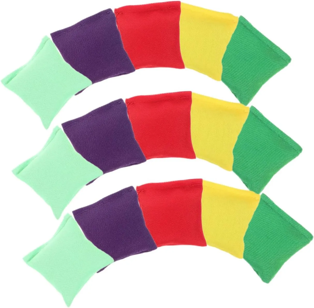 15pcs Educational Bean Bags for Dual Toss Game for Indoor Outdoor Fun Includes for Family Parties