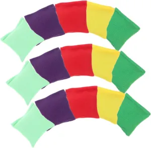 15pcs Educational Bean Bags for Dual Toss Game for Indoor Outdoor Fun Includes for Family Parties
