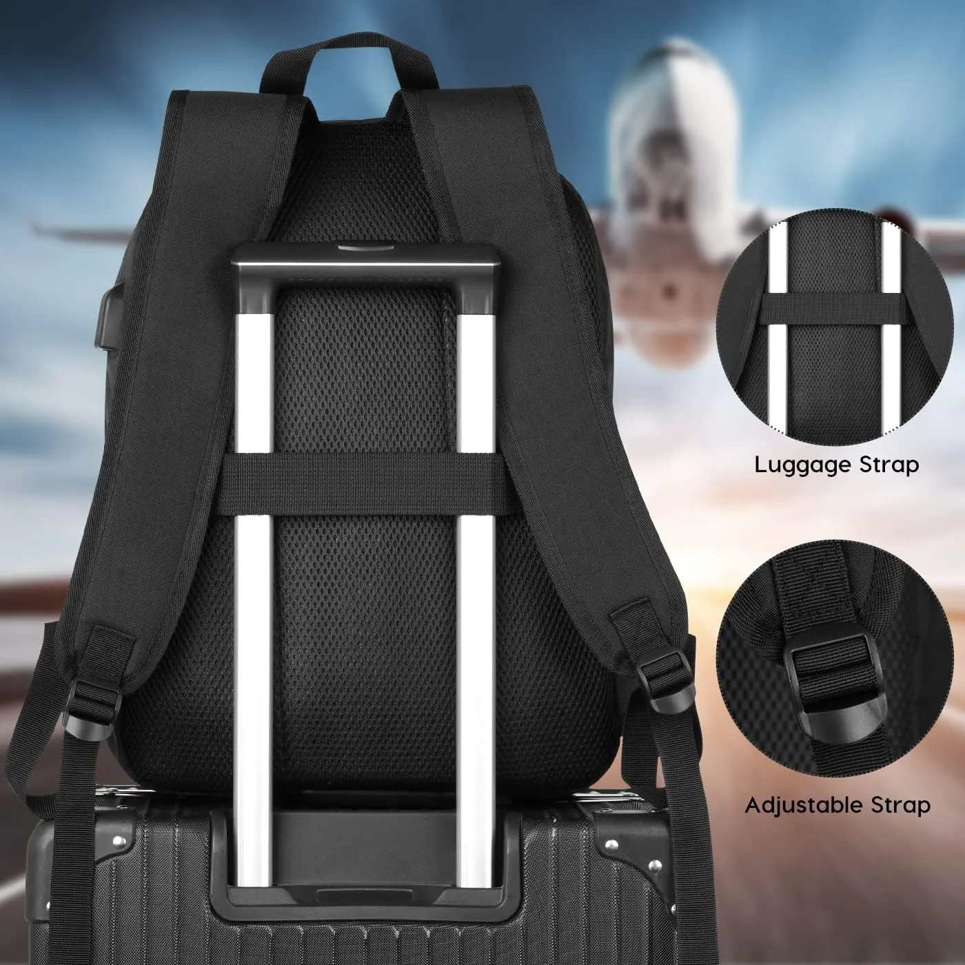 17 Inch Backpack for School Business Travel,Computer Bookbag Schoolbag for Work Office High School College Teen Men Boy Girl Women