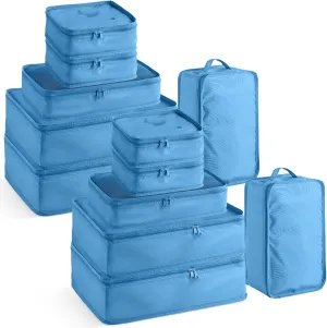 2 Packs 6 Set Travel Packing Cubes Luggage Organizer Set Lightweight Suitcase Organizer Bags with Shoe Bag Travel Packing Organizers for Clothes Cosmetic Toiletries Travel Accessories