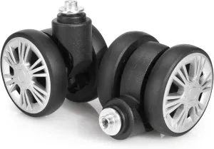 2-Pcs Luggage Wheel Replacement, Suitcase Wheels Plastic for DIY Repair, Spinner Wheels Mute 360 Degree Rotation, LN52, Grey