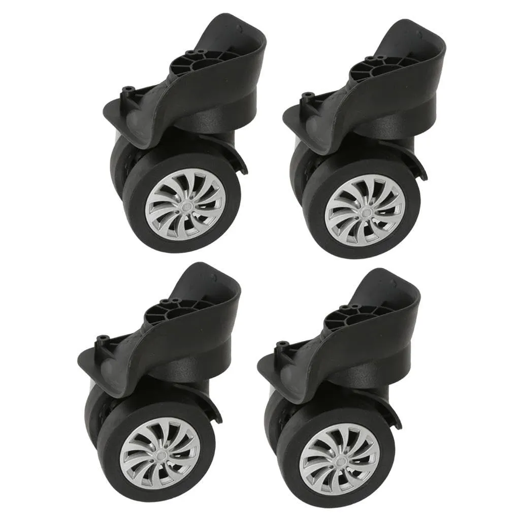 2 Pieces Universal Luggage Wheels Replacement - Wear Resistant Suitcase Casters for Trolley Case, Easy Install, 360 Degree Rotation