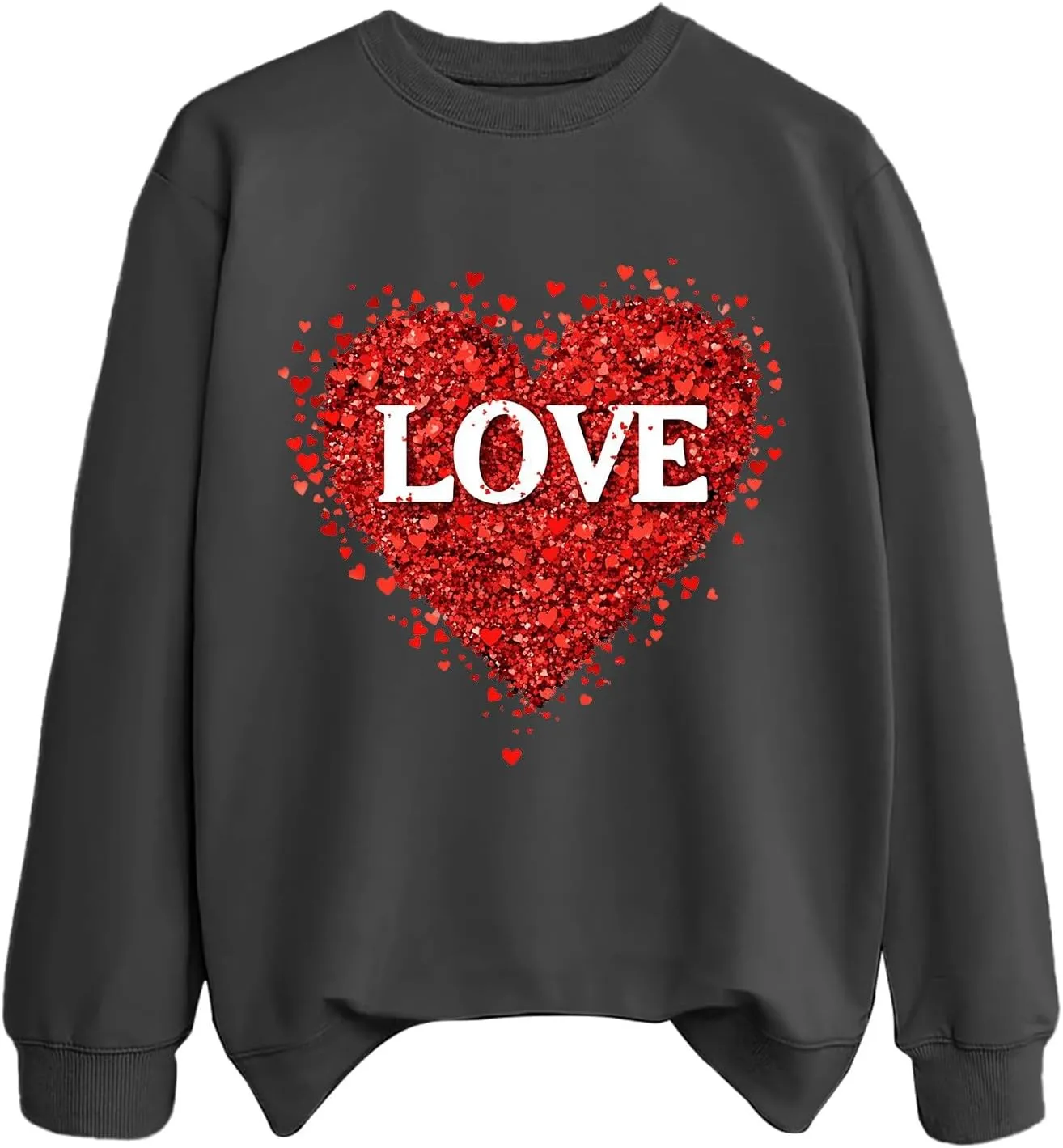 2025 Sweatshirt for Women Trendy Long Sleeve Heart Printed Tops Going Out Beach Playing Casual Blouses