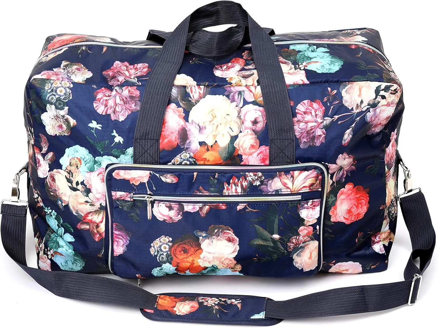 22" Foldable Large Travel Duffel Duffle Bag Sports Gym Tote Bag For Women Overnight Carryon Weekend Bag Shoulder Bag Water Resistant