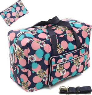 22" Foldable Large Travel Duffel Duffle Bag Sports Gym Tote Bag For Women Overnight Carryon Weekend Bag Shoulder Bag Water Resistant