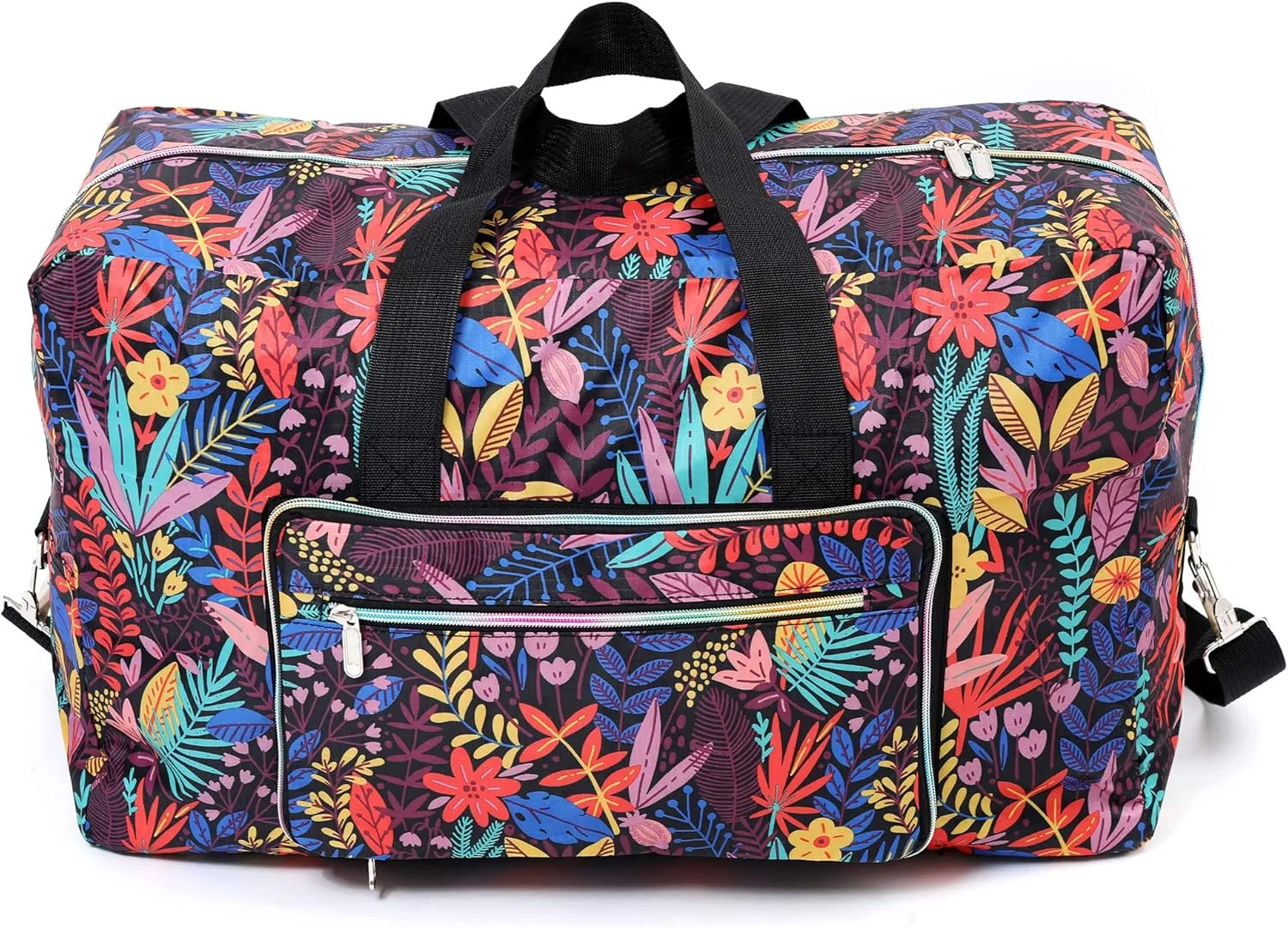 22" Foldable Large Travel Duffel Duffle Bag Sports Gym Tote Bag For Women Overnight Carryon Weekend Bag Shoulder Bag Water Resistant