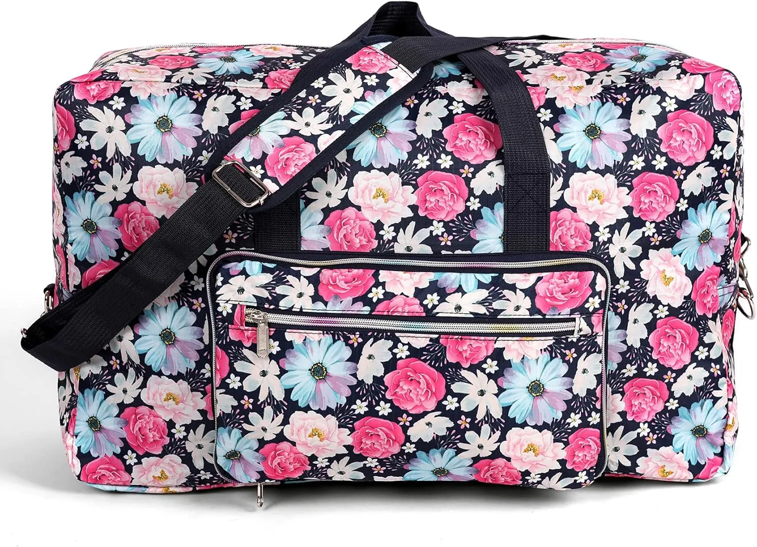 22" Foldable Large Travel Duffel Duffle Bag Sports Gym Tote Bag For Women Overnight Carryon Weekend Bag Shoulder Bag Water Resistant