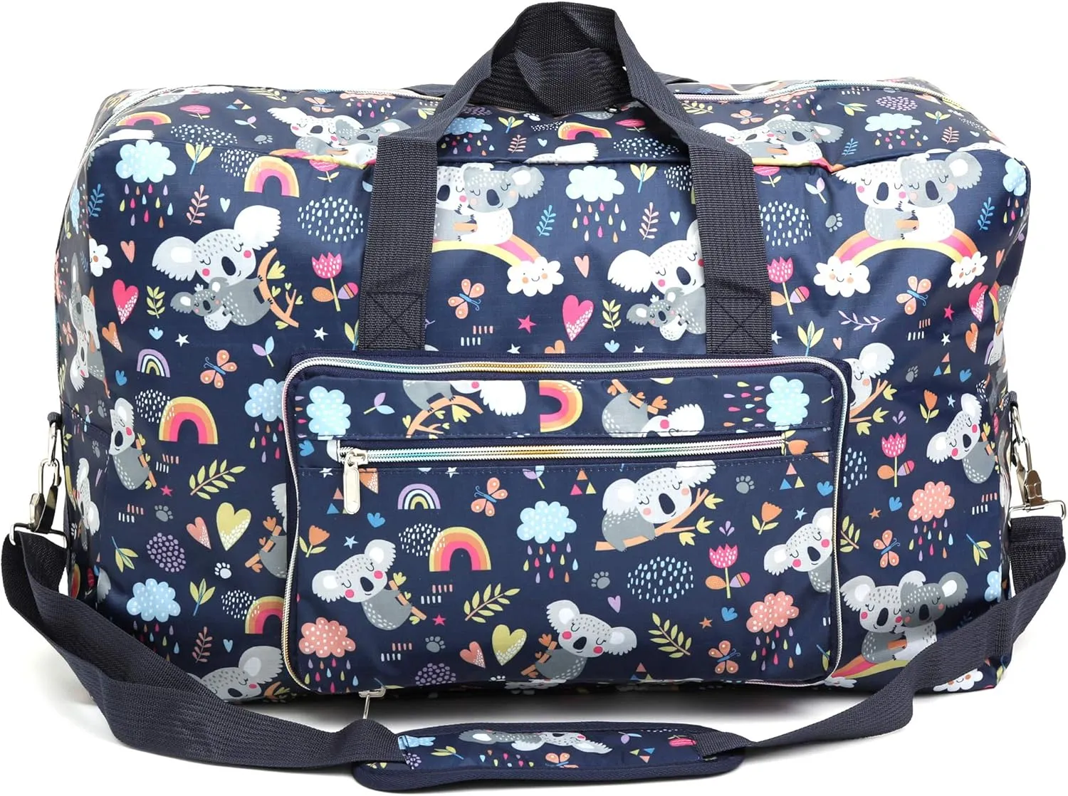 22" Foldable Large Travel Duffel Duffle Bag Sports Gym Tote Bag For Women Overnight Carryon Weekend Bag Shoulder Bag Water Resistant