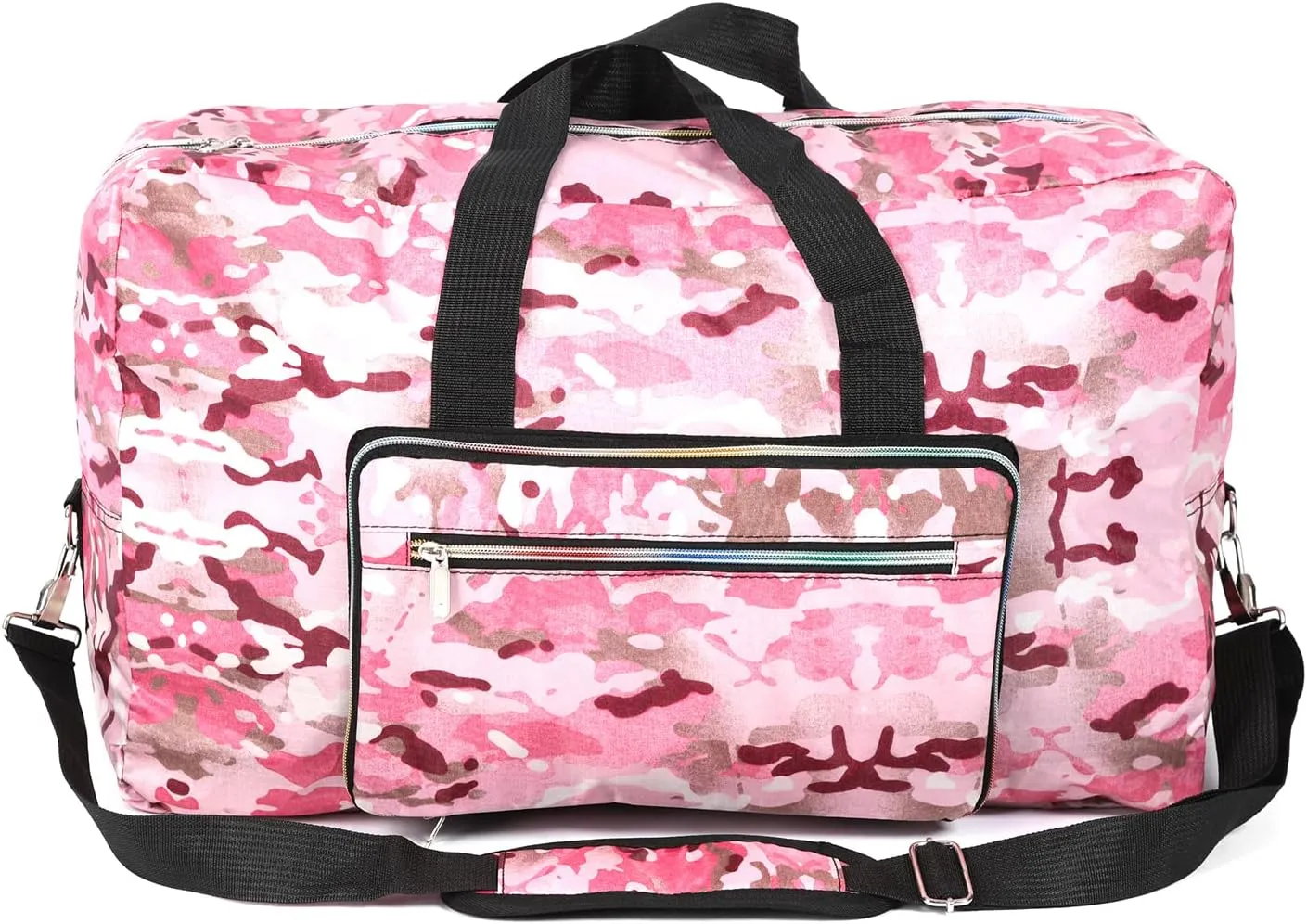 22" Foldable Large Travel Duffel Duffle Bag Sports Gym Tote Bag For Women Overnight Carryon Weekend Bag Shoulder Bag Water Resistant