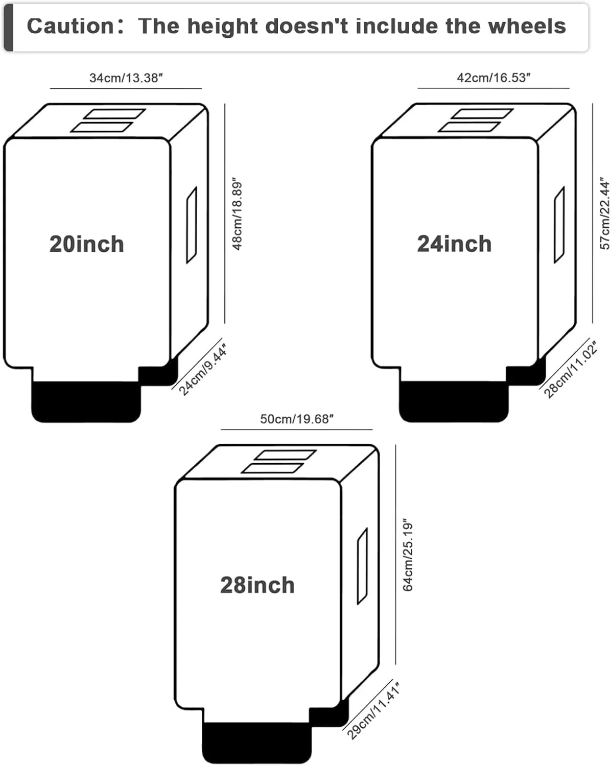 3 PCS Thicken Clear PVC Luggage Cover Protectors for TSA Approved 20" 24" 28" suitcase covers for luggage,Waterproof Dustproof Anti-scratch Travel Suitcase Cover Set
