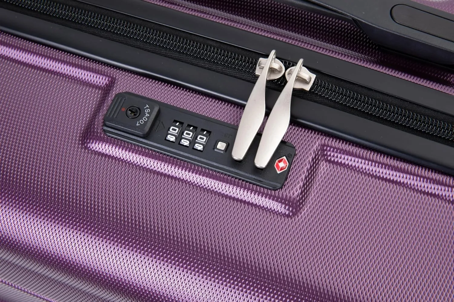 3 Piece Expandable Suitcase Luggage Sets PC Durable Lightweight Travel Suitcase Set with Spinner Wheels, 2 Hooks, TSA Lock (21in/25in/29in) Dark Purple One Size