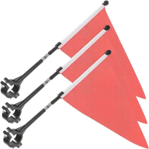 3 Sets Bicycle Flag Red Accessories Kickstand Outdoor Signs Warning Handlebar Flag Poles for outside House Bicycles Safety Flags Polyester Cycling Flag Bicycle Flag Kit Bike