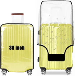 30 Inch Clear PVC Luggage Cover, 0.2mm Thick Lightweight Waterproof, Dustproof, Anti-Scratch Suitcase Cover, Luggage Covers for Suitcase TSA Approved, Fits 30"-31" Wheeled Luggage