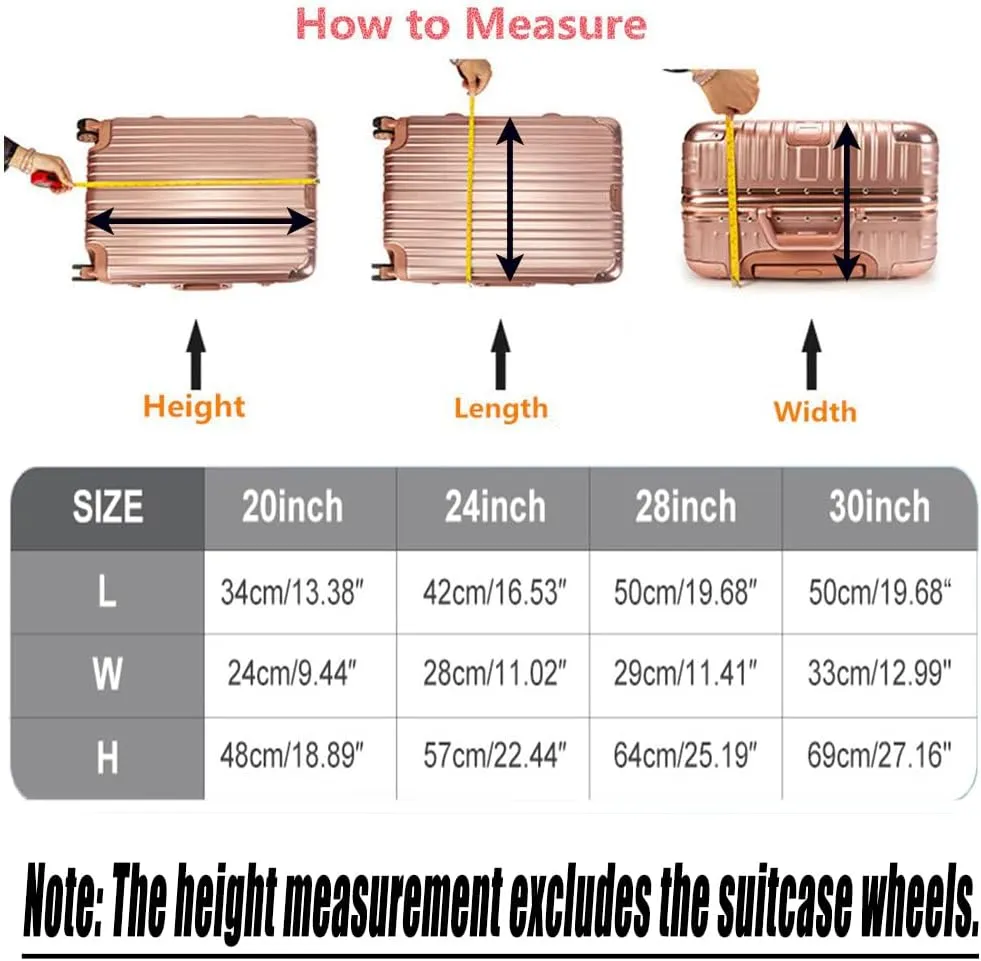 30 Inch Clear PVC Luggage Cover, 0.2mm Thick Lightweight Waterproof, Dustproof, Anti-Scratch Suitcase Cover, Luggage Covers for Suitcase TSA Approved, Fits 30"-31" Wheeled Luggage