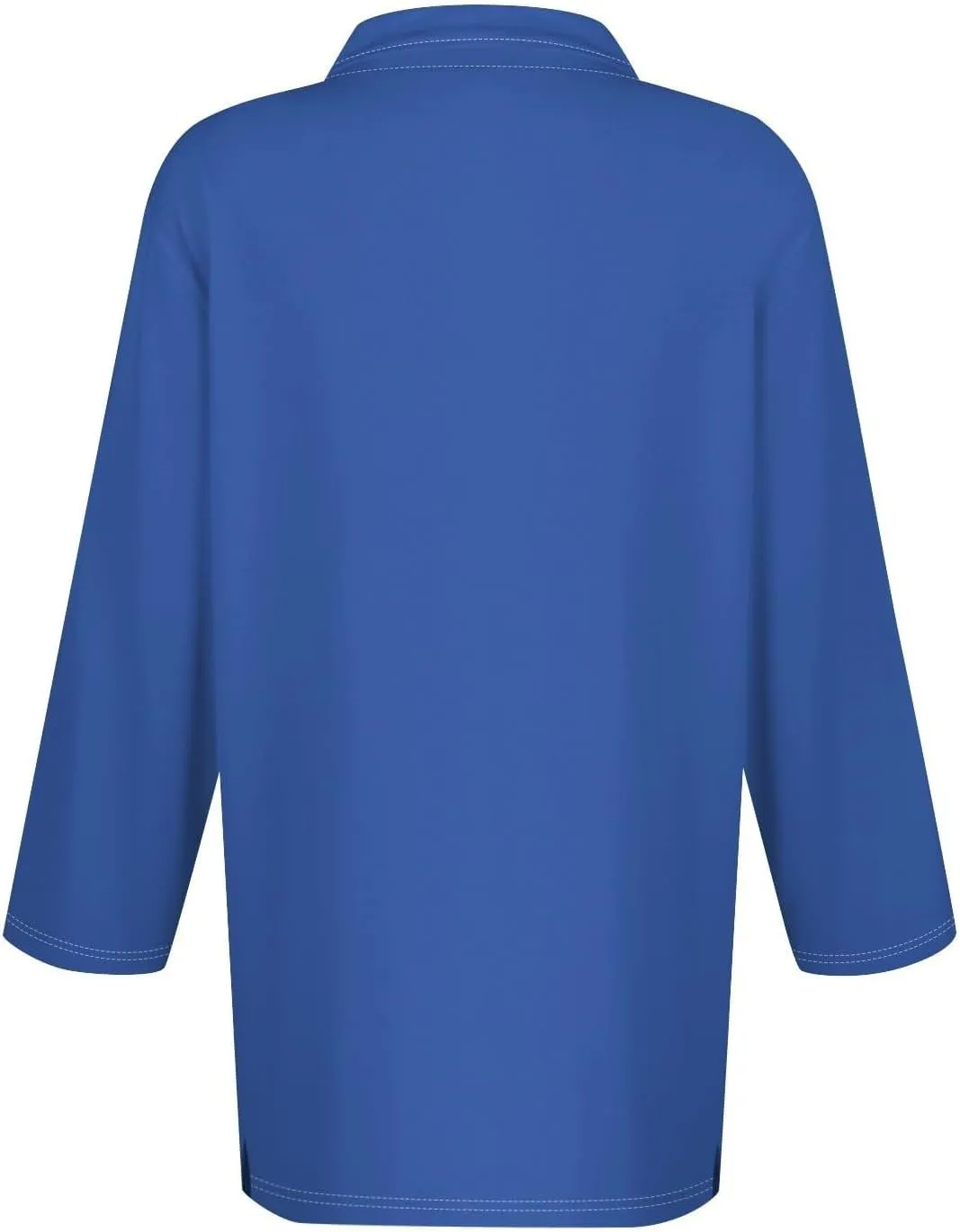 3/4 Sleeve Work Polo Shirts for Women 2024 Fall V-Neck Button-Down Pullover Top Casual Slim Fit Athletic Golf T Shirt