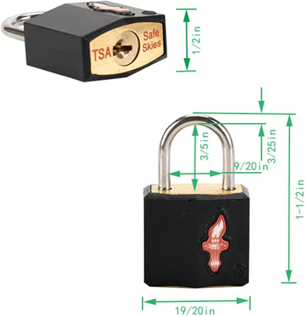 4 Pack Mini Locks with Key,Luggage Lock TSA Approved, TSA Approved Suitcase Lock for Luggage, Suitcase, Carry On, Backpack, Laptop Bag or Purse,4 Pack Family Set.