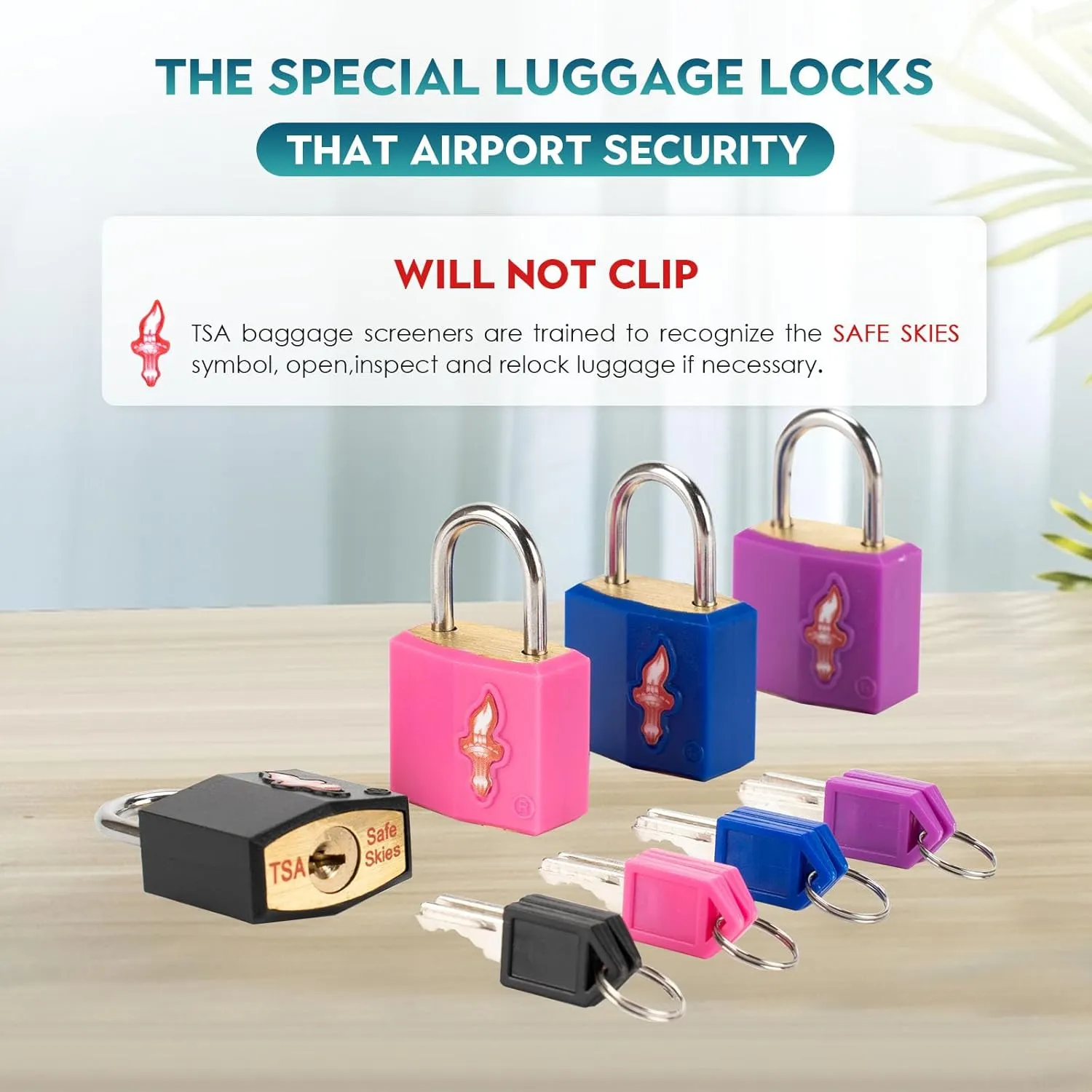 4 Pack Mini Locks with Key,Luggage Lock TSA Approved, TSA Approved Suitcase Lock for Luggage, Suitcase, Carry On, Backpack, Laptop Bag or Purse,4 Pack Family Set.
