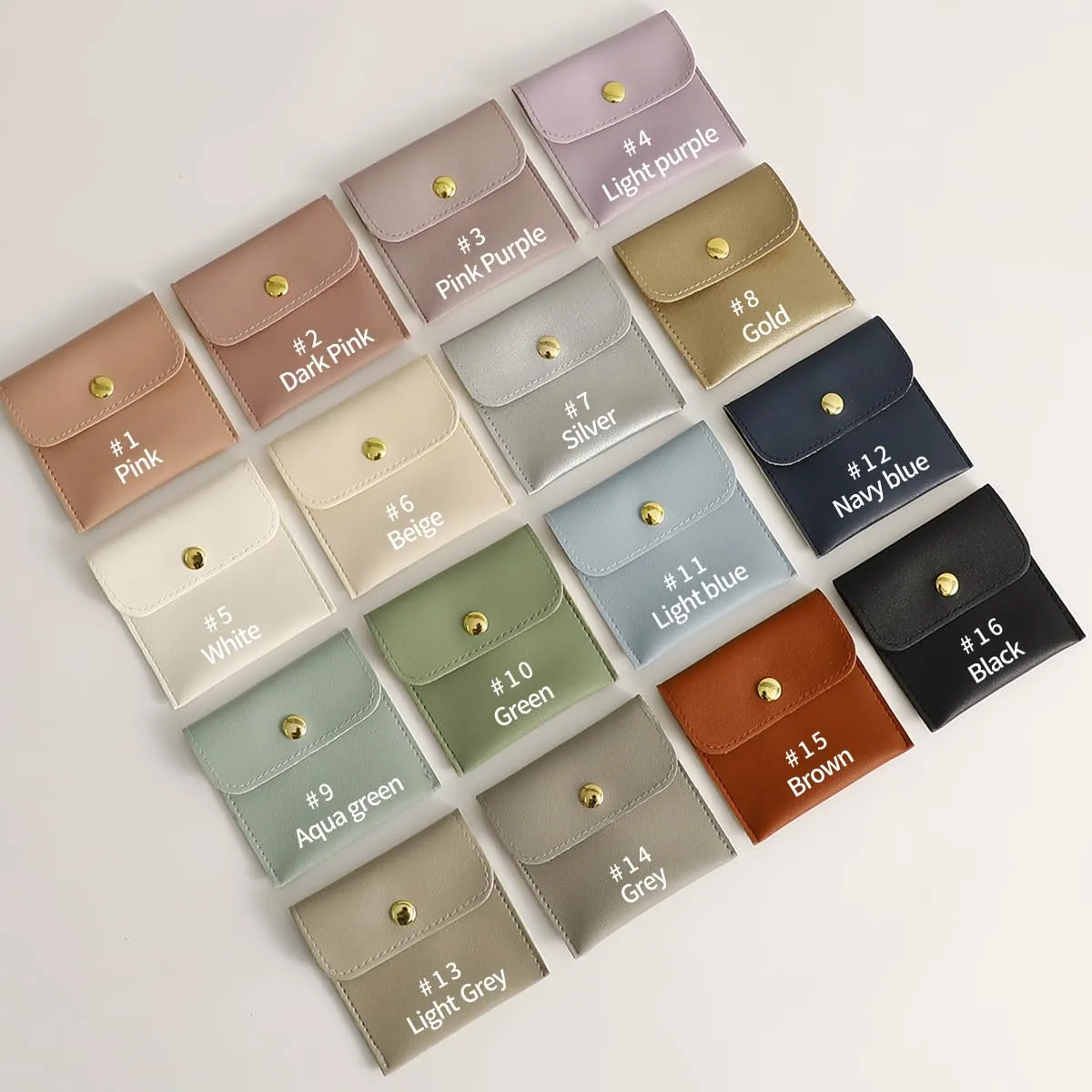 40pcs PU Leather Small Bags for Jewelry 8 x 8cm Snap Button Jewelry Packaging Bag Dark Pink Luxury Small Favor Bags Jewelry Gift Bags for Earrings Necklaces Bracelet Ring