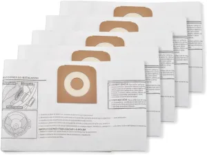 5 Pack 38735 Fine Dust Wet/Dry Vacuum Dust Collection Bags For CRAFTSMAN 12 Gallon Shop Vacuums, Replacement Fine Dust Bag Part# CMXZVBE38735
