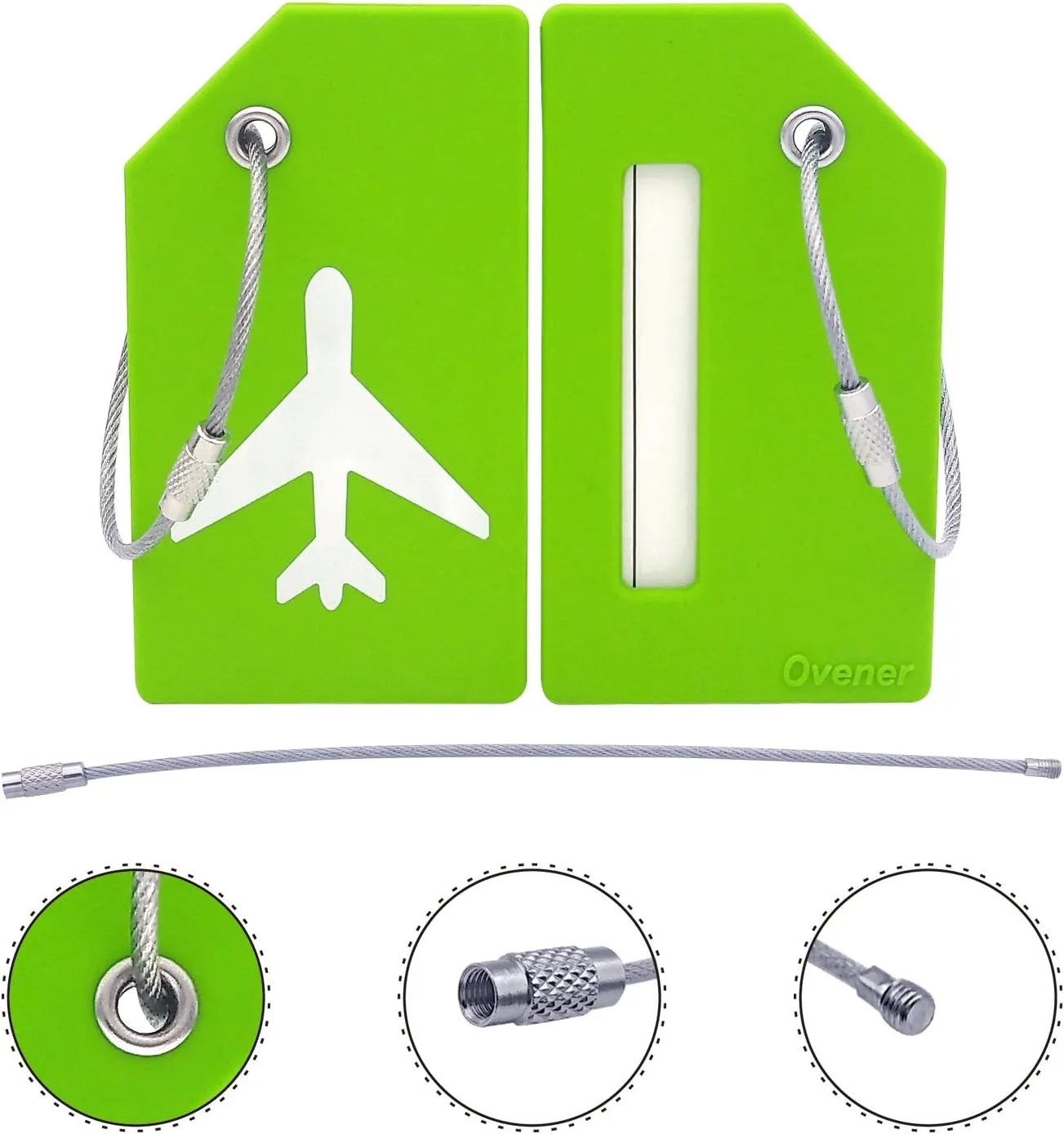 5Pack Silicone Luggage Tag with Name ID Card Perfect to Quickly Spot Luggage Suitcase by Ovener