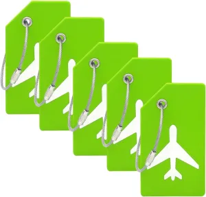 5Pack Silicone Luggage Tag with Name ID Card Perfect to Quickly Spot Luggage Suitcase by Ovener