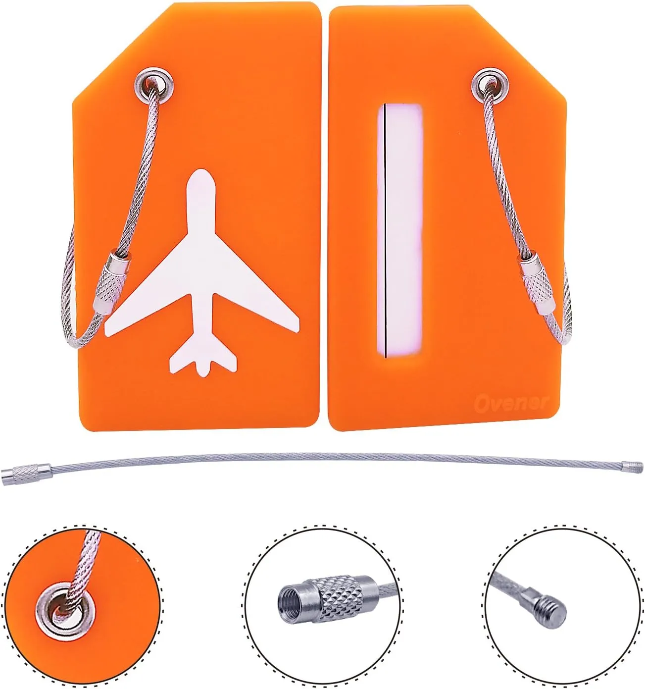 5Pack Silicone Luggage Tag with Name ID Card Perfect to Quickly Spot Luggage Suitcase by Ovener