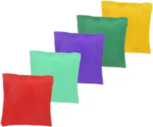5pcs Double Layer Bean Bags for Toss Game and for Backyard Parties Outdoor Activities