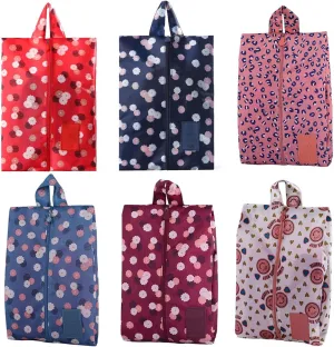 6 Pack Travel Shoe Bags for Women Packing Washable Shoe Travel Bags for High Heels and Boots Daisy Shoes Storage Bags with Zipper for Sneakers and Gym
