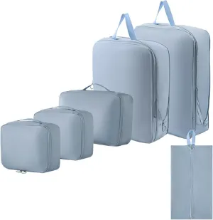 6Pcs Travel Organizers Set for Luggage Essential Packing Cubes Set Sturdy Luggage Organization Bag for Family Trip