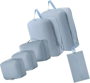 6Pcs Travel Organizers Set for Luggage Essential Packing Cubes Set Sturdy Luggage Organization Bag for Family Trip