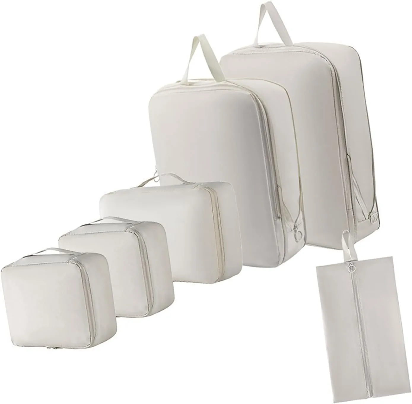 6Pcs Travel Organizers Set for Luggage Essential Packing Cubes Set Sturdy Luggage Organization Bag for Family Trip