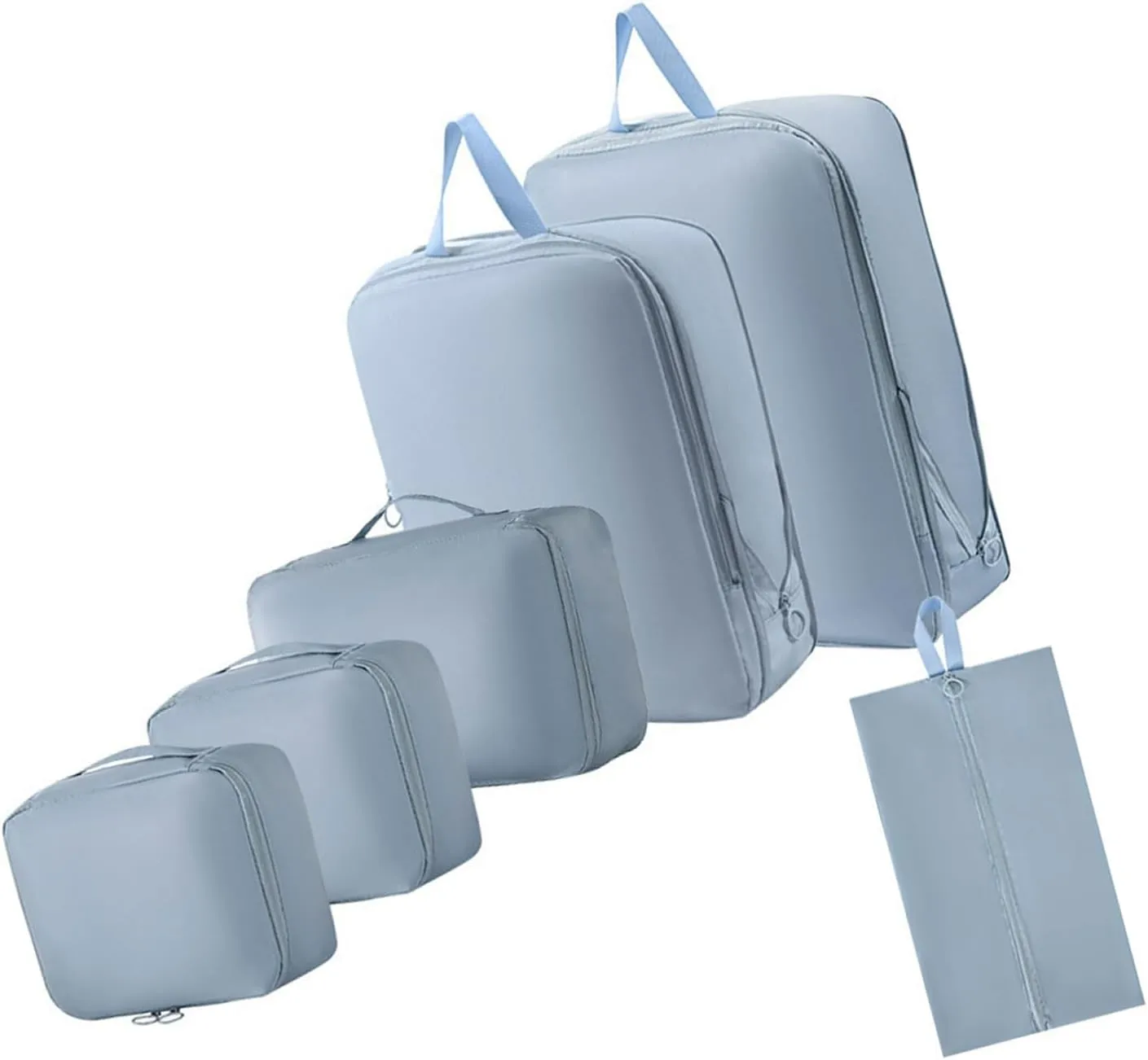 6Pcs Travel Organizers Set for Luggage Essential Packing Cubes Set Sturdy Luggage Organization Bag for Family Trip