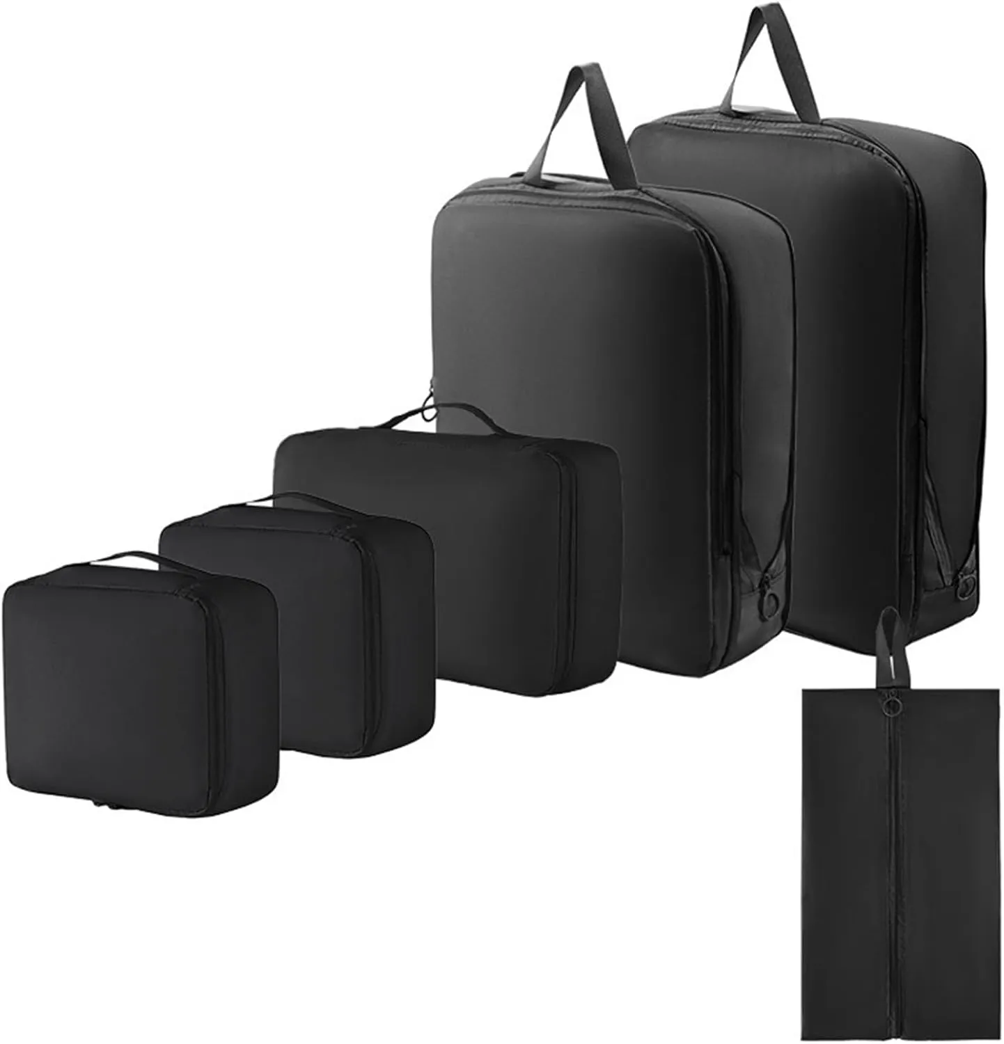 6Pcs Travel Organizers Set for Luggage Essential Packing Cubes Set Sturdy Luggage Organization Bag for Family Trip