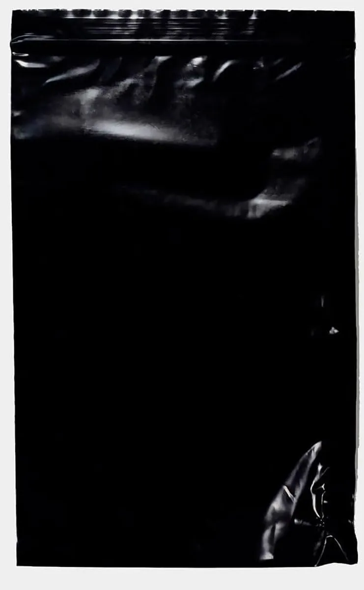 6" x 9" Black Resealable Zip Lock Bags -100 Pack of Opaque Plastic Storage Bags for Privacy, Light Protection, and Food Storage Ideal for Crafts, Tools, Office Supplies SKU r69bk-100