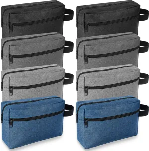 8 Pcs Toiletry Bag for Men Travel Shaving Bag Hanging Dopp Kit Water Resistant Makeup Pouch Portable Cosmetic Bag Zipper Storage Organizer with Large Capacity for Toiletries