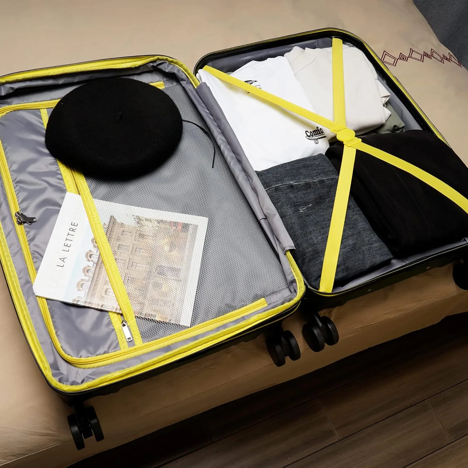 ABS Luggage with TSA Locks,20inch Carry-On Expandable, and Friction-Resistant in Dark green Spinner Suitcases