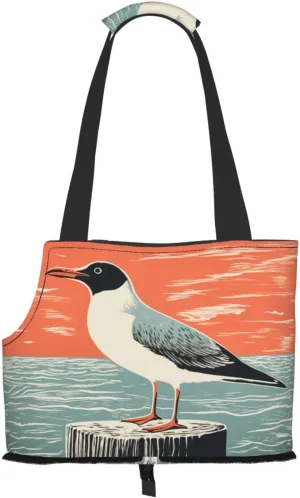 Abstract Gull Boho Minimalism Pet Sling Carrier for Small Dog Cats Puppy Portable Tote Bag Pouch for Outdoor Travel Hiking