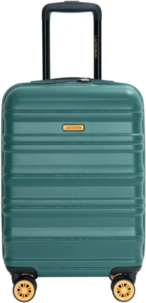 Airline Perfect 18.5" Carry On - Ultra Lightweight Hardshell Suitcase with 360° Spinner Wheels Fits Overhead Bins (Dark Green   ABS PC)