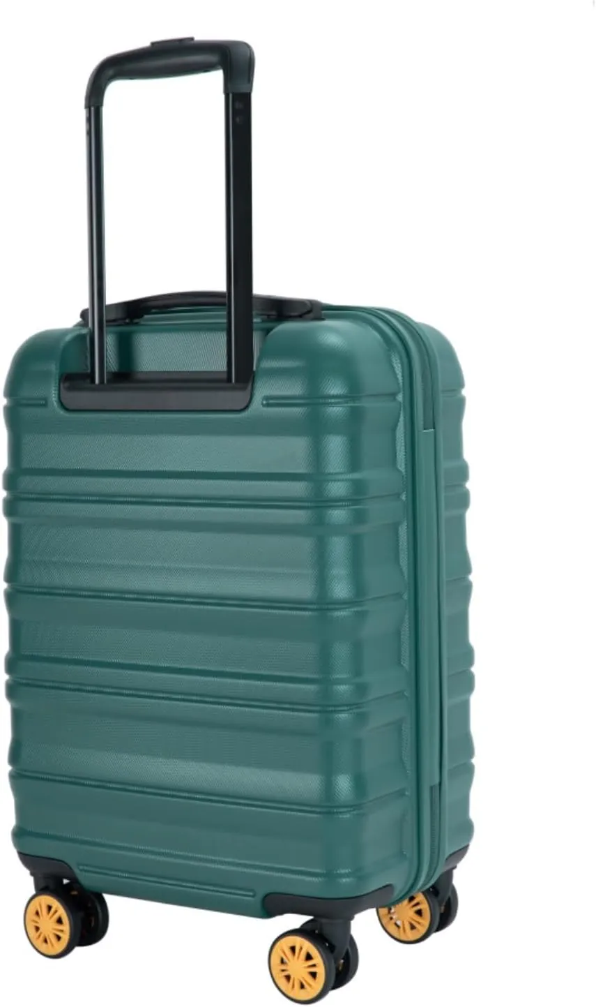 Airline Perfect 18.5" Carry On - Ultra Lightweight Hardshell Suitcase with 360° Spinner Wheels Fits Overhead Bins (Dark Green   ABS PC)