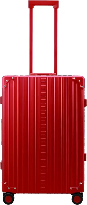 Aleon 26" Lightweight Aluminum Carry-On Luggage - Hardside Carry-On Suitcase, TSA Approved, Hard Shell Suitcase for Travel, Airline Approved Hard Spinner Wheels Luggage (Ruby)