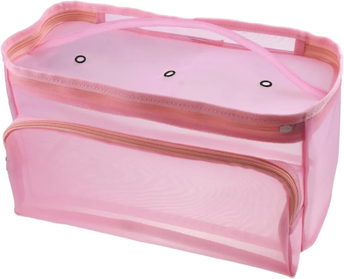 Alipis Portable Mesh Storage Bag Woolen Line Container 3 Hole Mesh Tote Over Door Storage for Mom Girls Travel